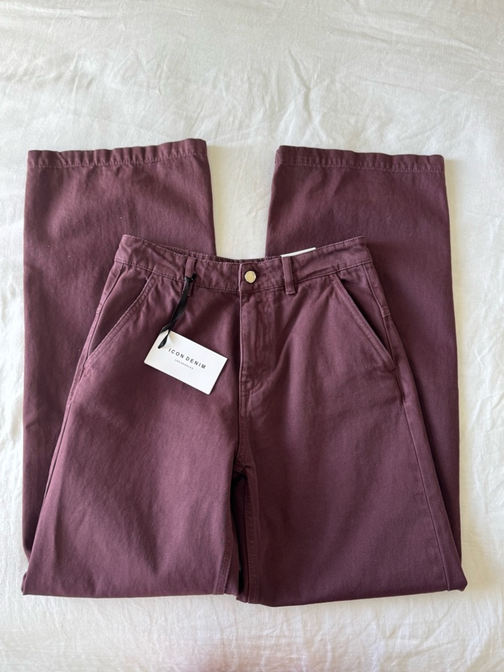 Brand new - Icon Denim Ava wide leg jeans in cherry red